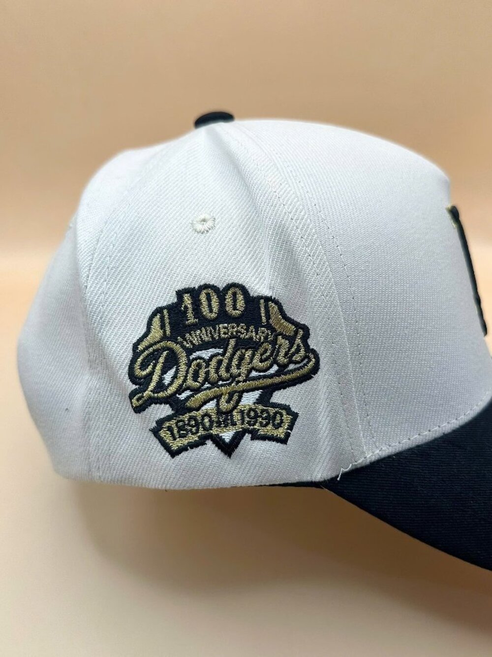 NWT New Era LA Dodgers 9FORTY Adjustable Cap Black White Baseball Hat - Picture 3 of 4
